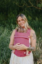 Coco Berry - Cotton Linen Baby Carrier (7-35 lbs)